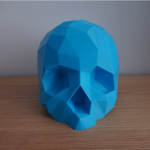 Blue skull display