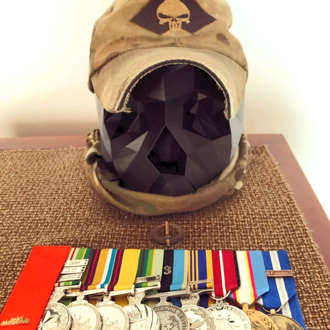 Punisher Cap with Military Medals