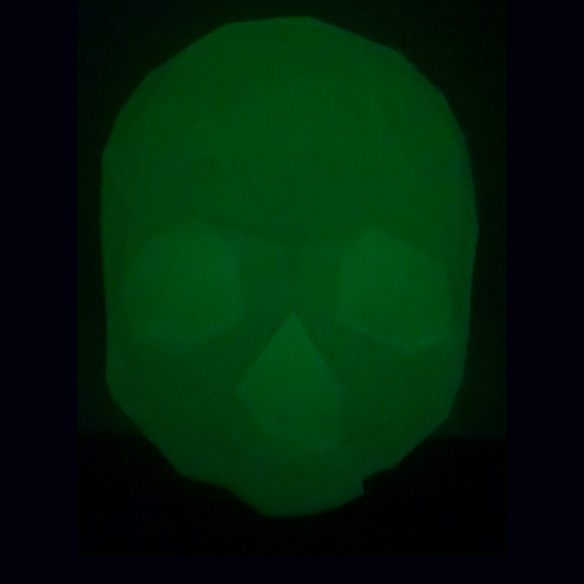 Green skull display