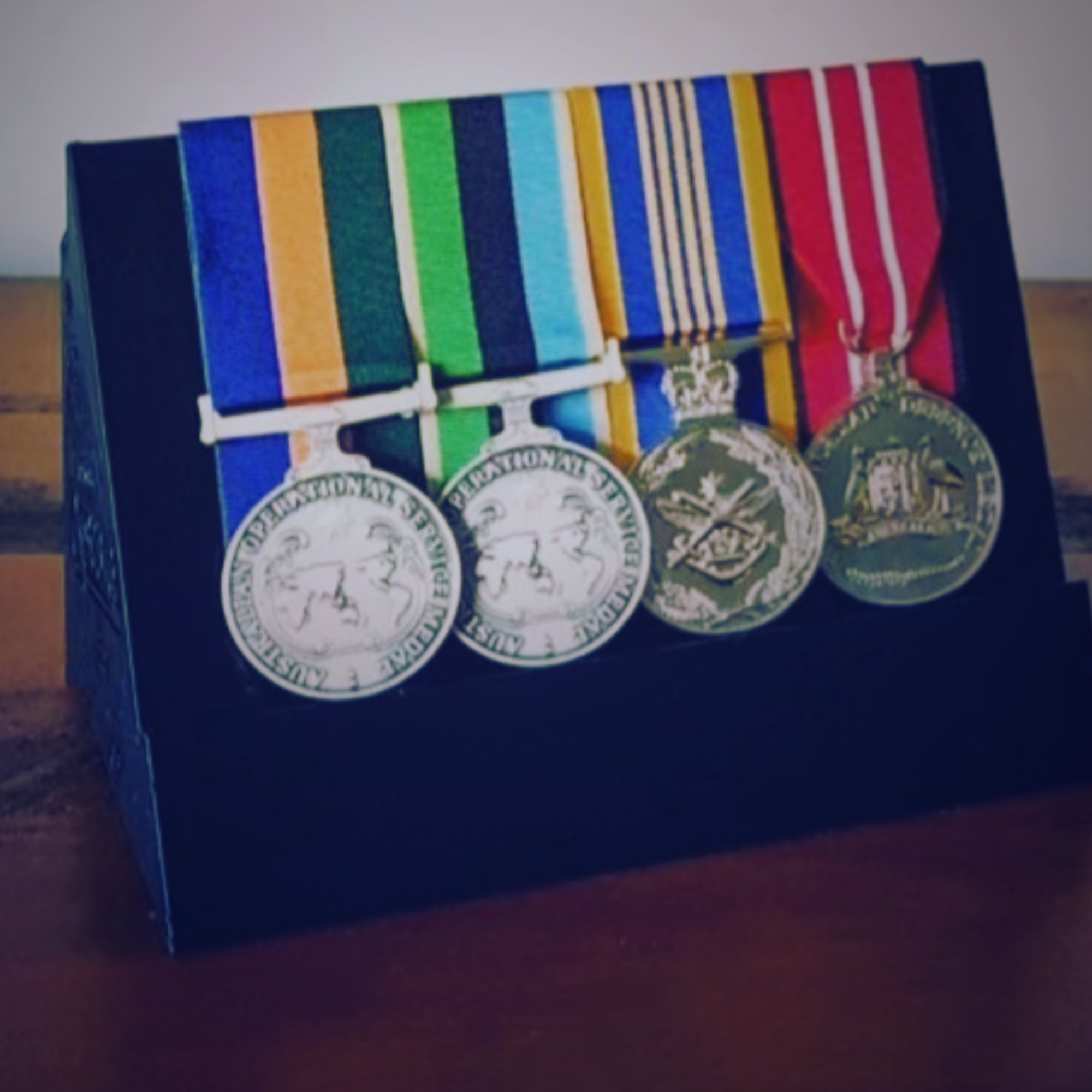 Military medal display